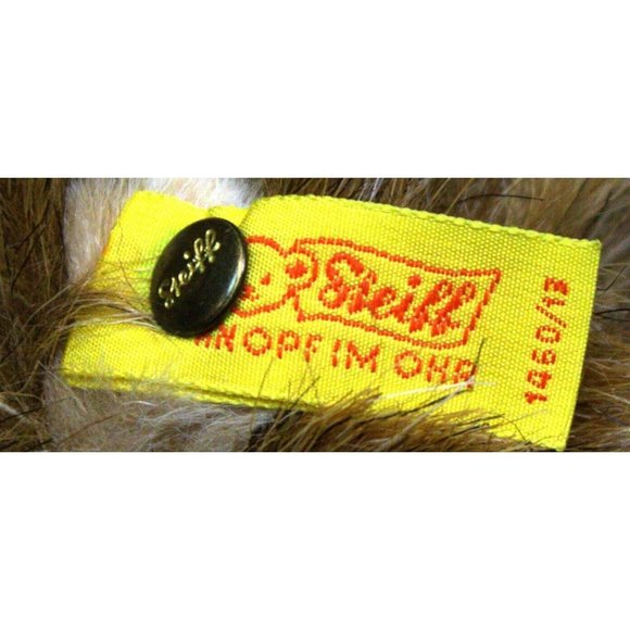 VTG NWT Steiff Leo Tan Brown Lion Plush Austria 5" Wipeable 1460/13 - Picture 8 of 16